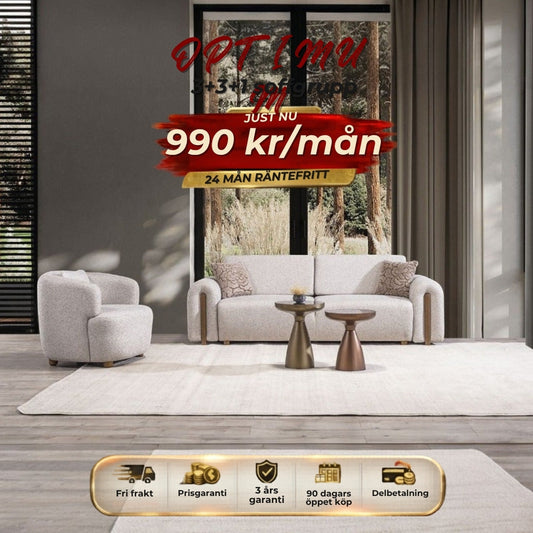 OPTIMUM 3+3+1 soffgrupp 990 kr/mån