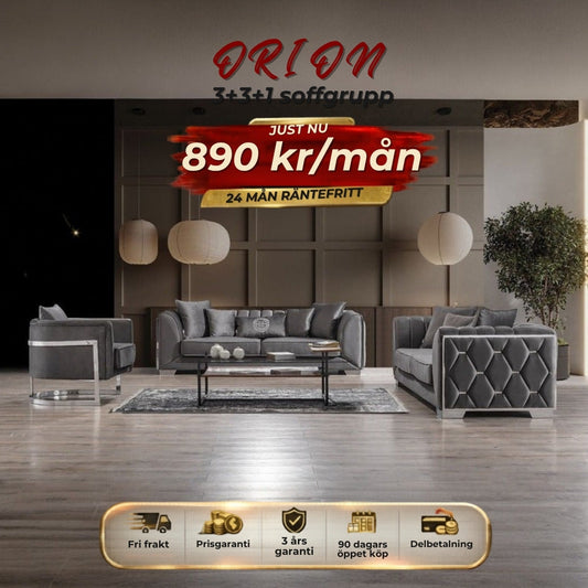 Orion 3+3+1 Soffgrupp 890 kr/mån
