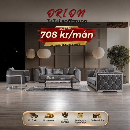 Orion 3+3+1 Soffgrupp 708 kr/mån