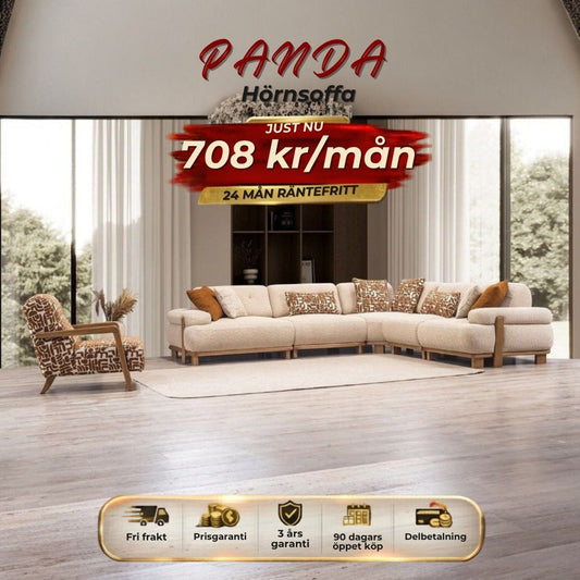 PANDA Hörnsoffa 708 kr/mån