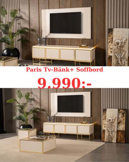 Paris Tv-Bänk + Soffbord