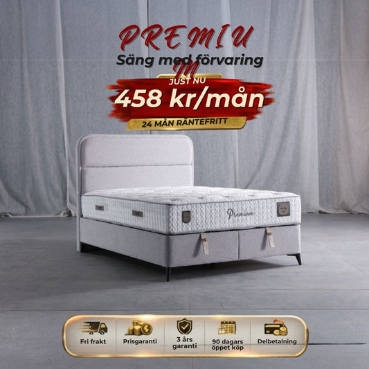 PREMIUM Säng med förvaring 458 kr/mån
