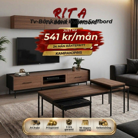 RITA Tv-bänk + soffbord 541 kr/mån