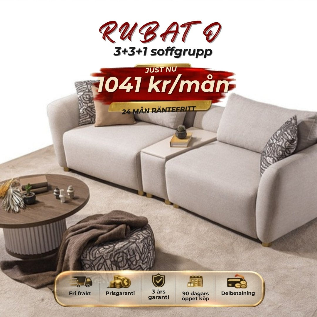 Rubato-A 3+3+1 Soffgrupp månadspris