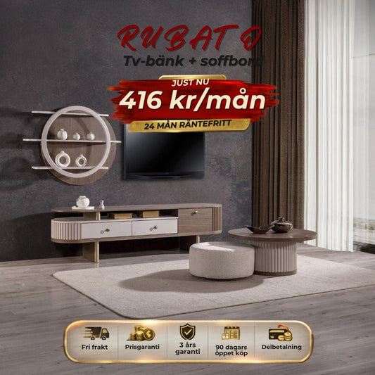 RUBATO Tv-bänk + soffbord 416 kr/mån