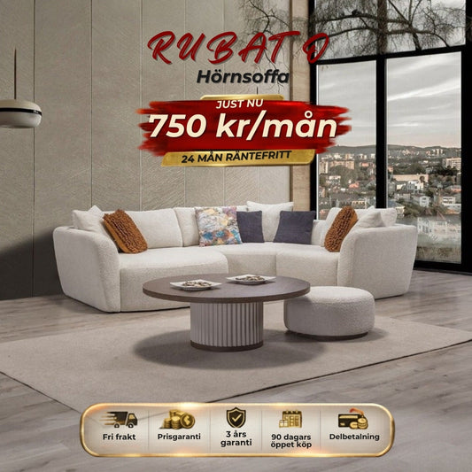 RUBATO Hörnsoffa 750 kr/mån