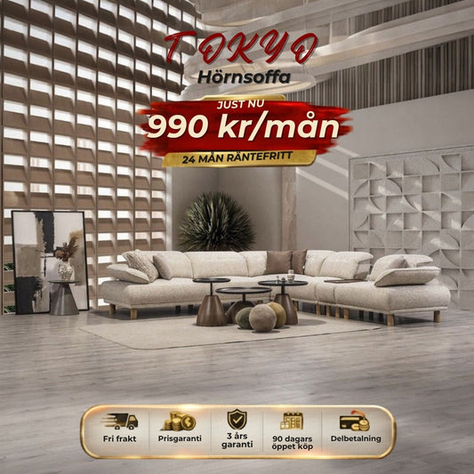 TOKYO Hörnsoffa 990 kr/mån