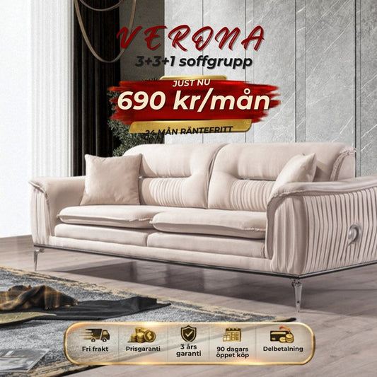 Verona 3+3+1 Soffgrupp månadspris