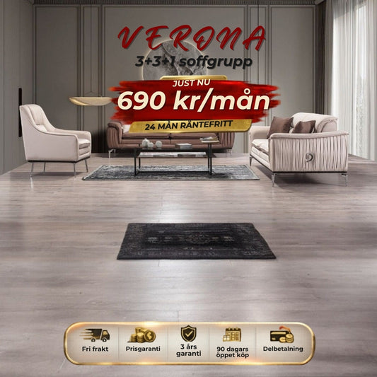 VERONA 3+3+1 soffgrupp 690 kr/mån