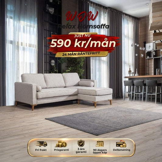 WOW Relax Hörnsoffa 590 kr/mån