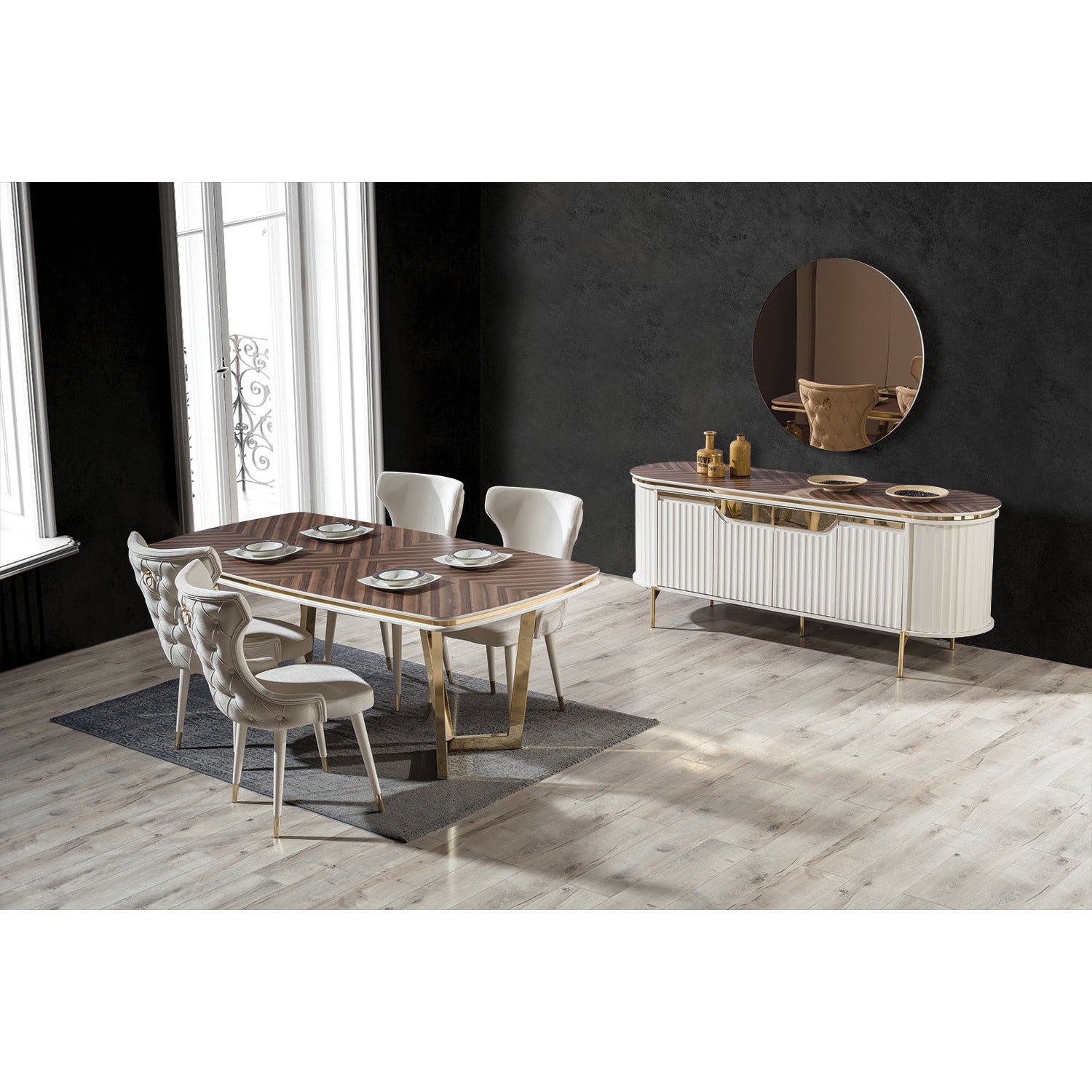 Arvis Skänk med Spegel - LINE Furniture Group