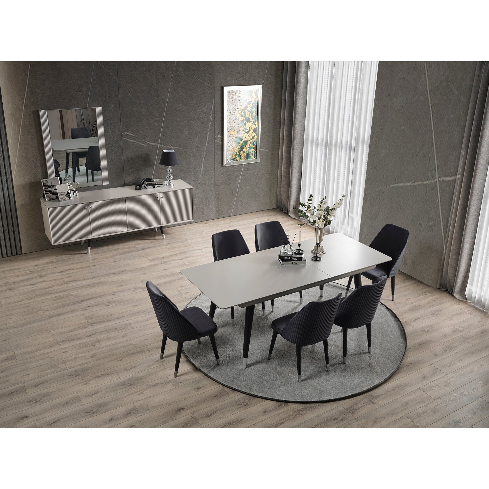 Acelya Skänk med Spegel - LINE Furniture Group