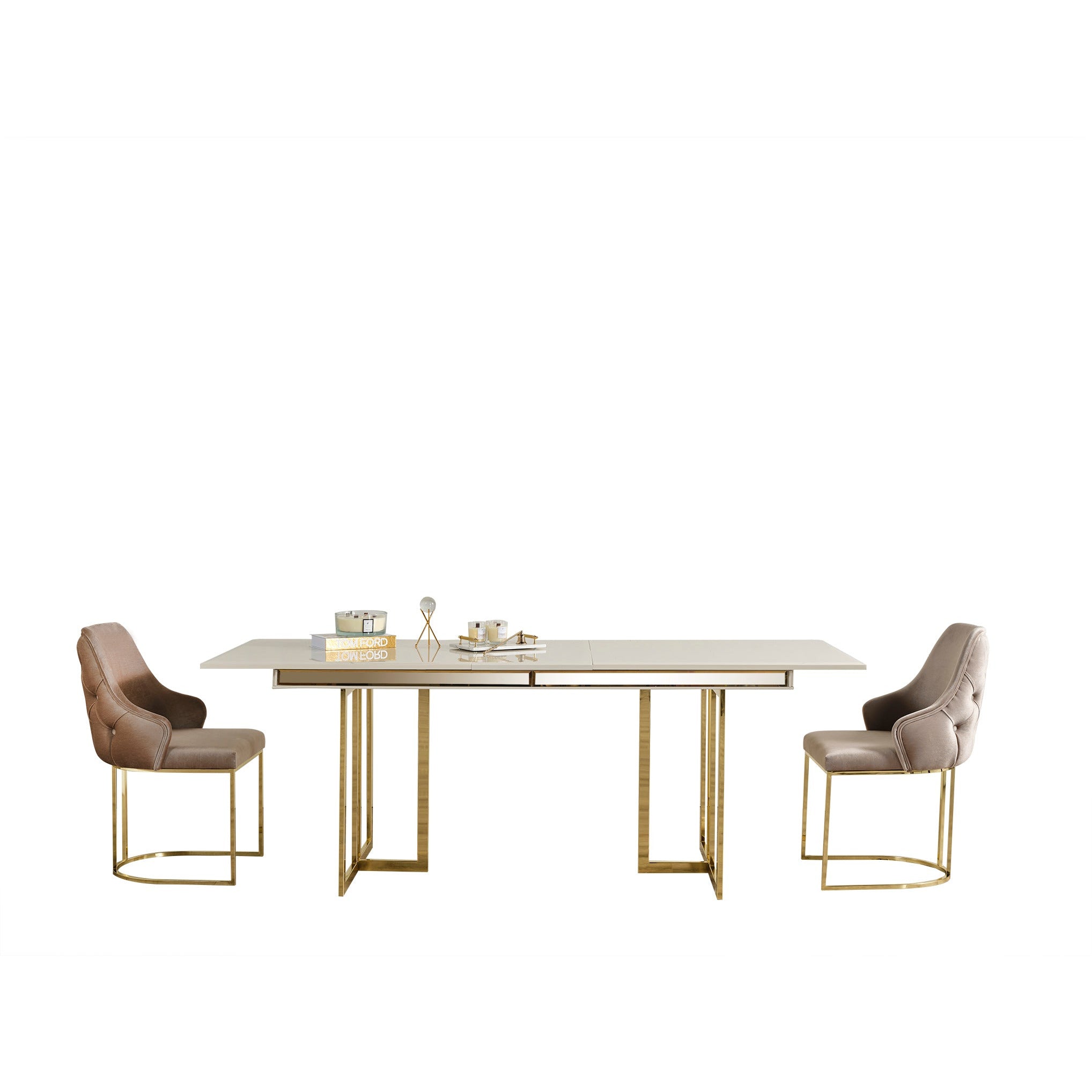 Gold Förlängningsbart Matbord - LINE Furniture Group