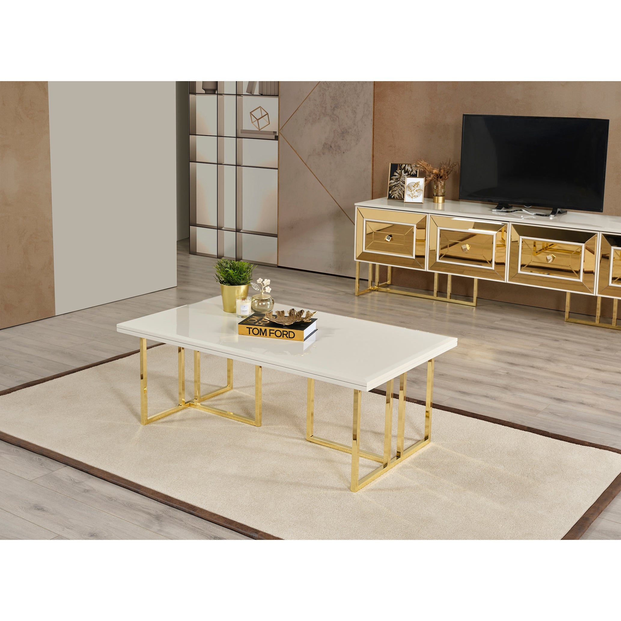 Gold Soffbord - LINE Furniture Group