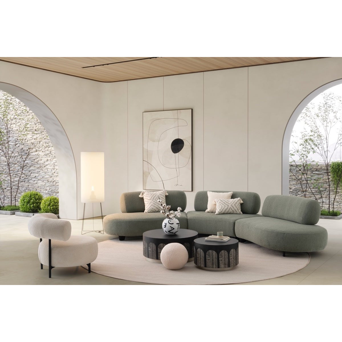 Bon Bon 3-Sits Soffa - LINE Furniture Group