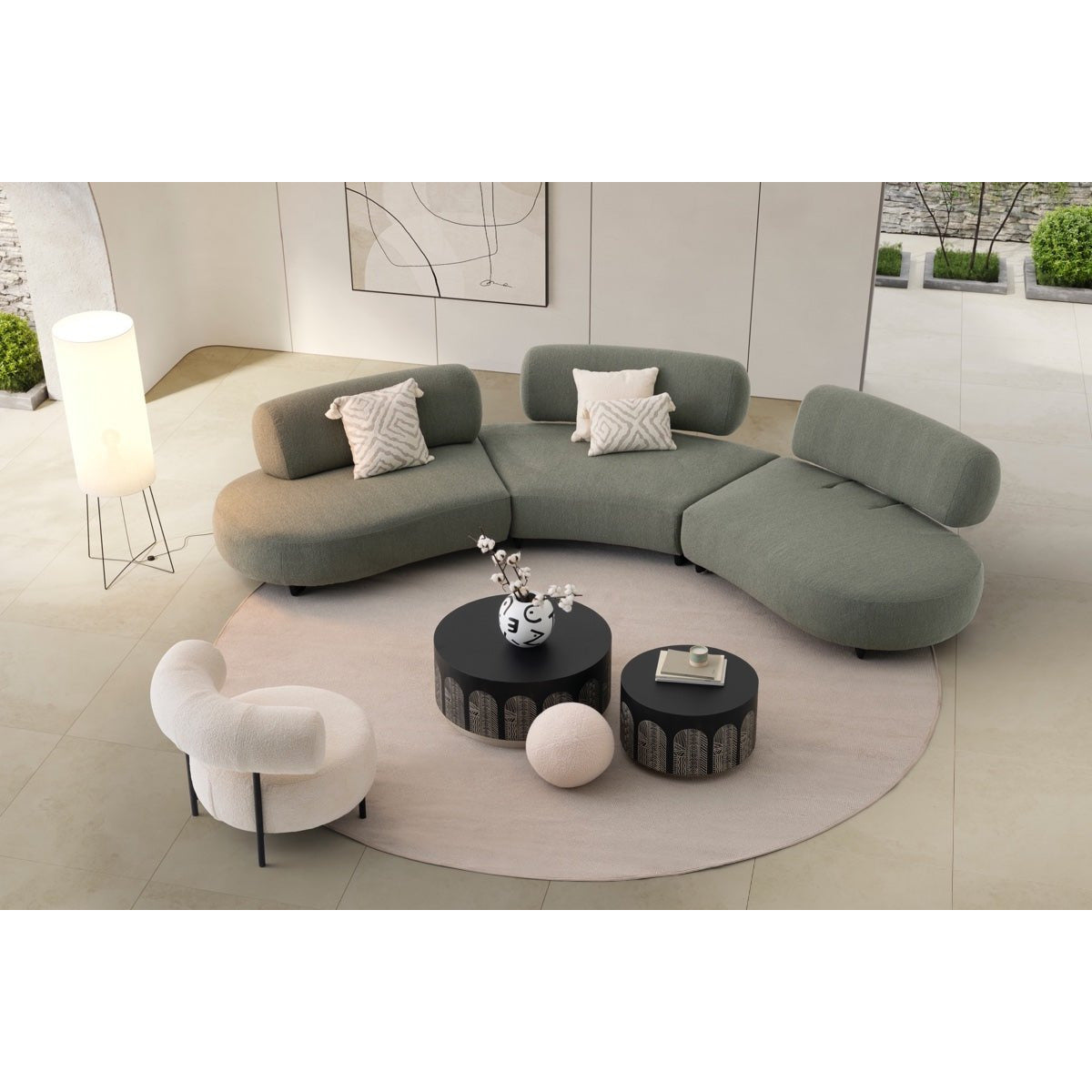 Bon Bon 3-Sits Soffa - LINE Furniture Group