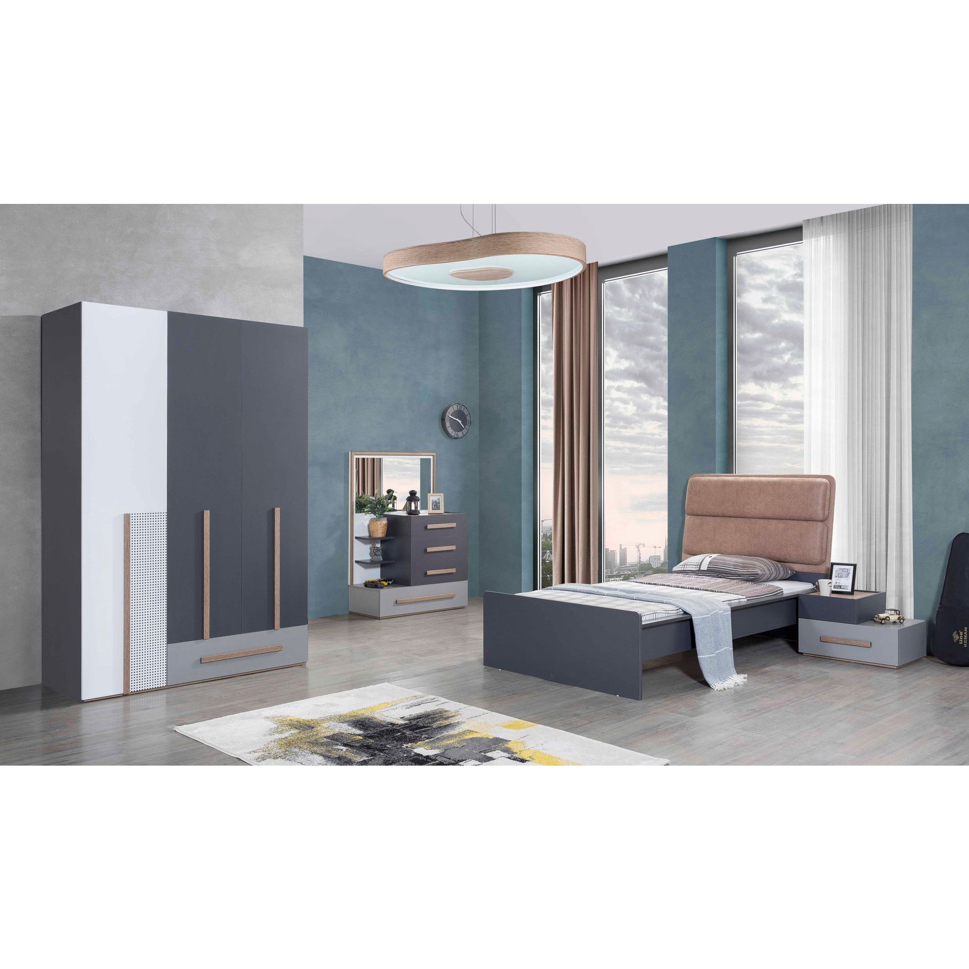 City Garderob (3 Dörrar) - LINE Furniture Group