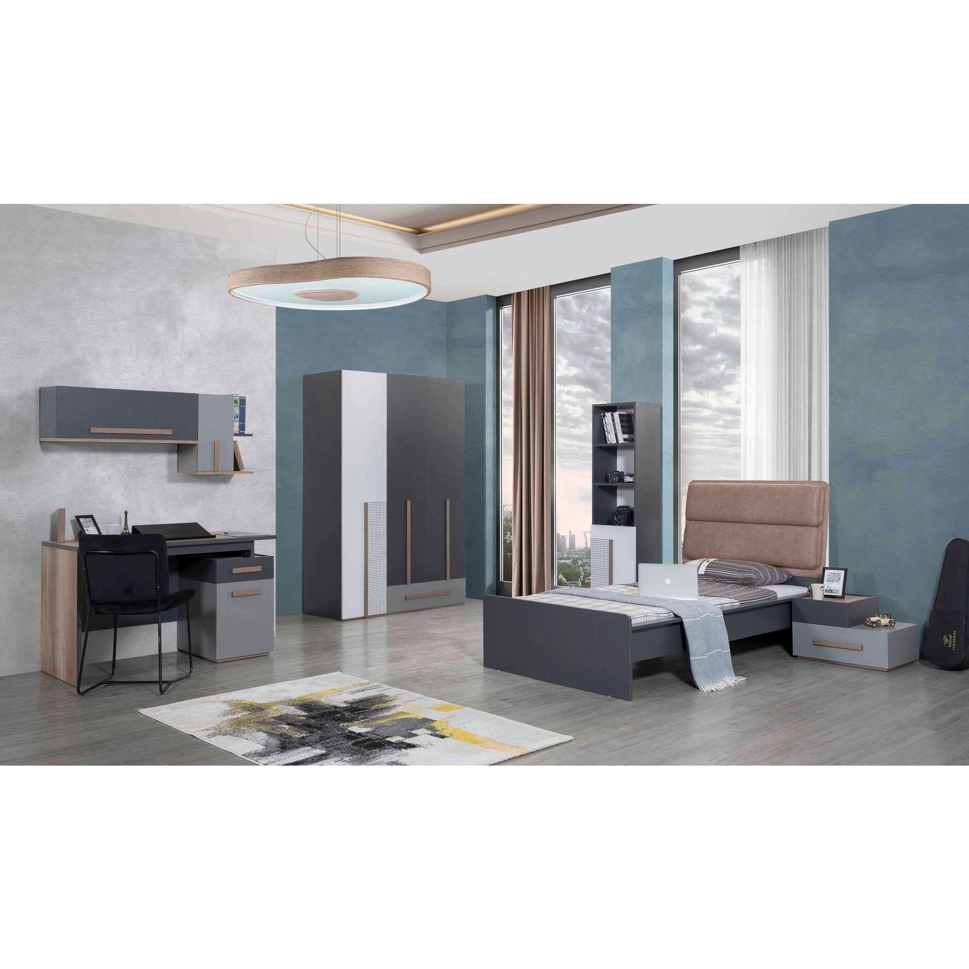 City Garderob (3 Dörrar) - LINE Furniture Group