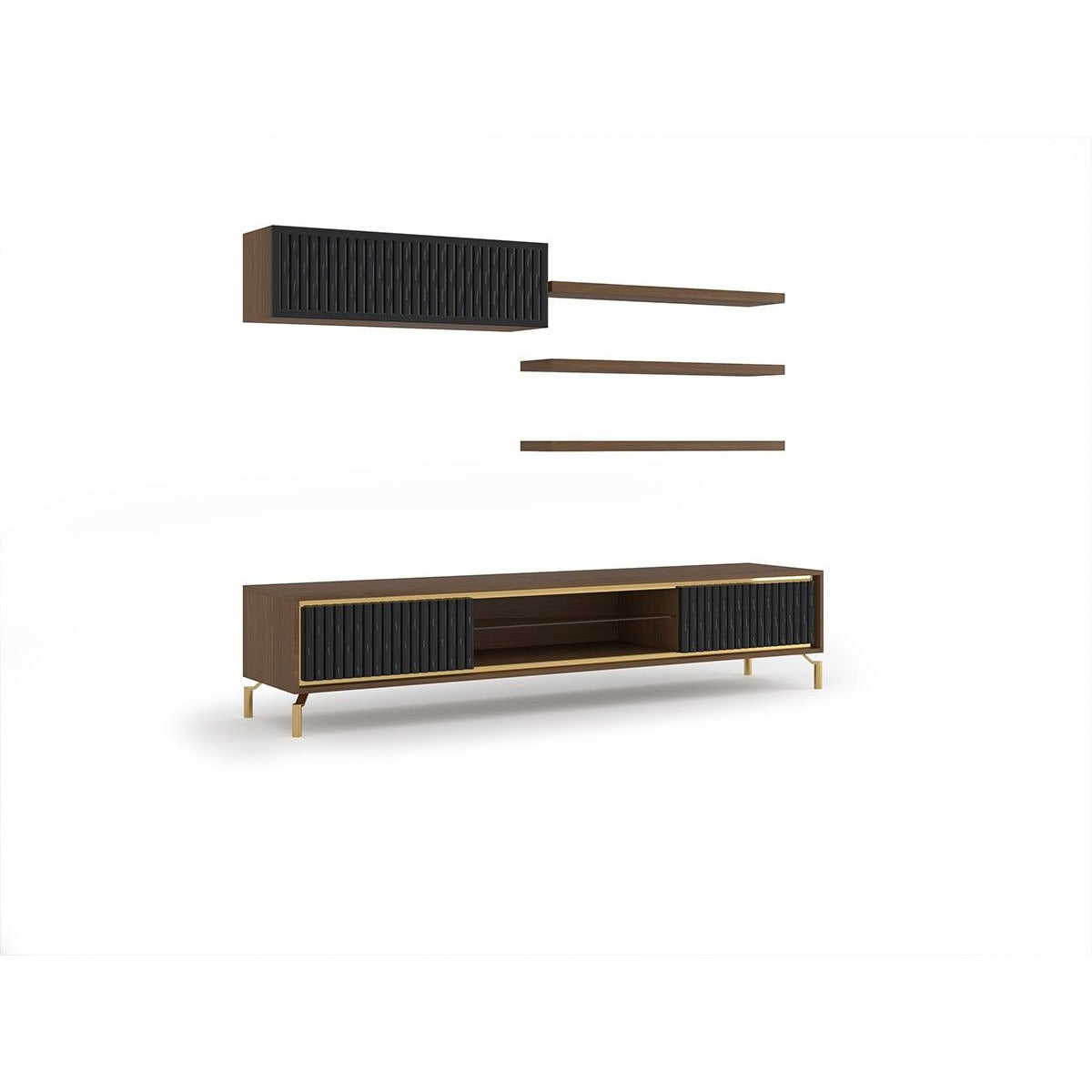 Gold M3-Tv-Bänk Hyylla - LINE Furniture Group