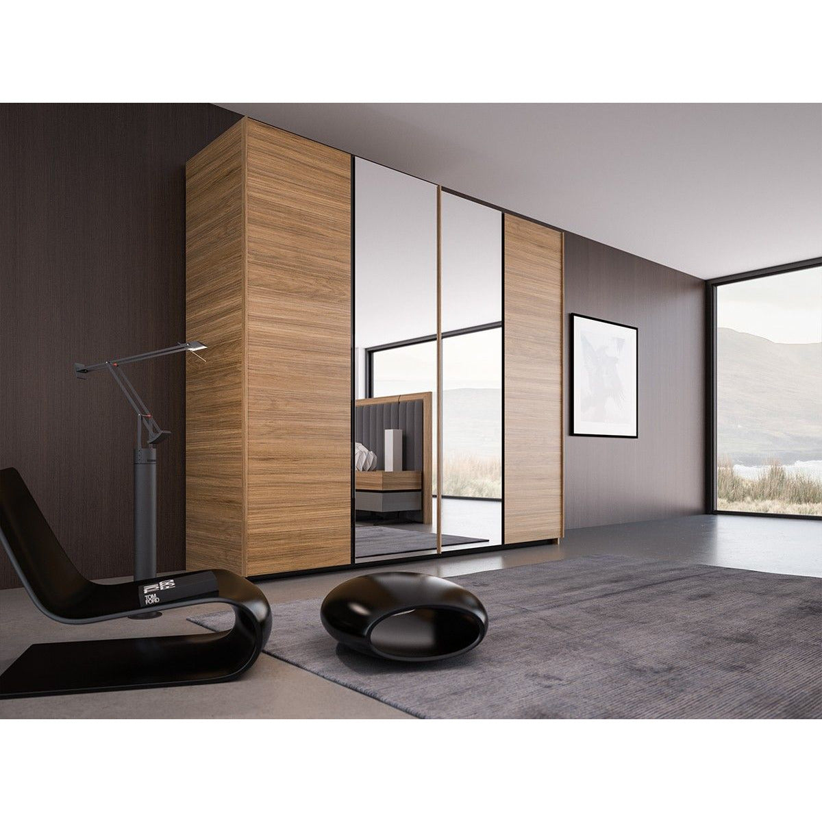 İcona Antrasit Sminkbord Spegel - LINE Furniture Group