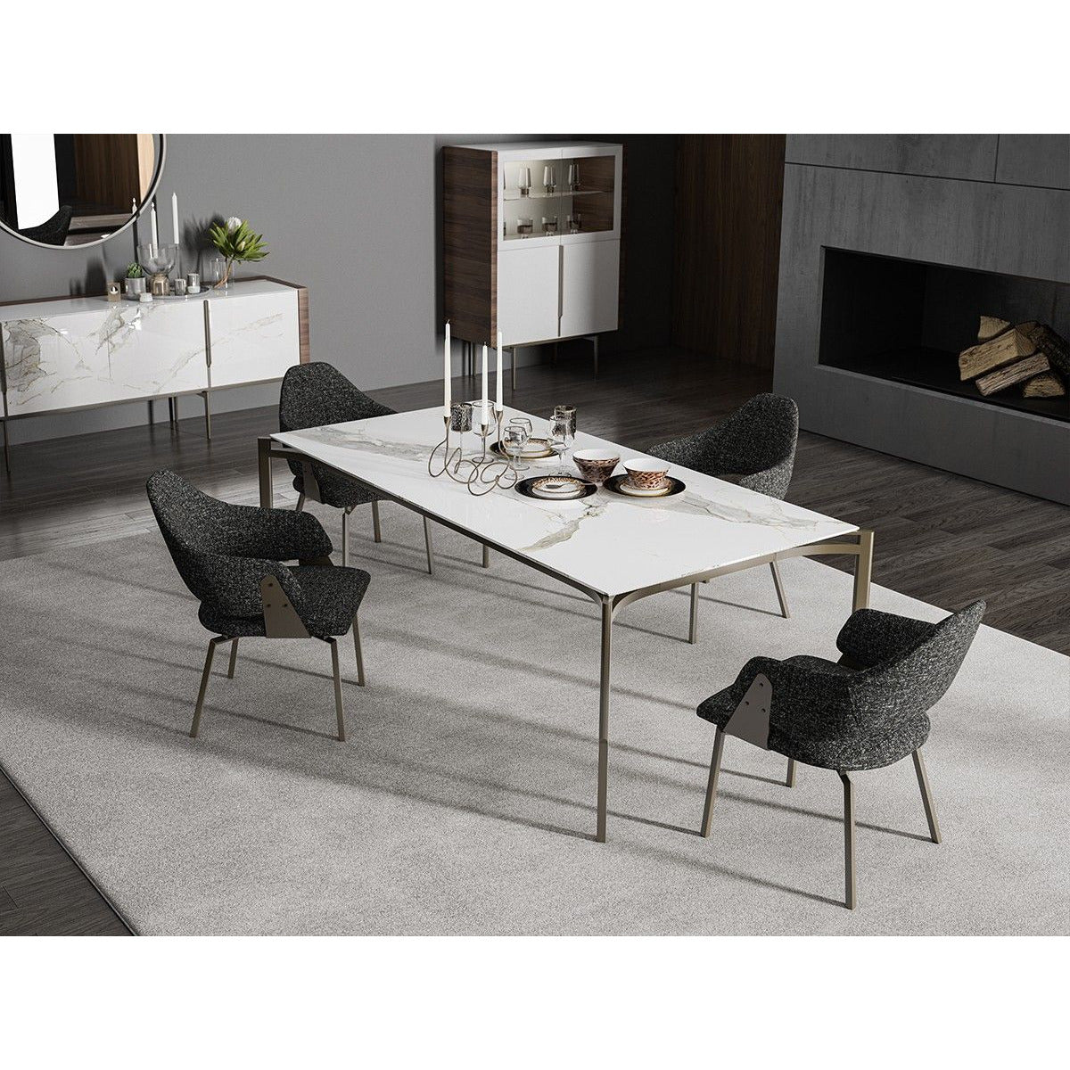 Roza Skänk Spegel - LINE Furniture Group