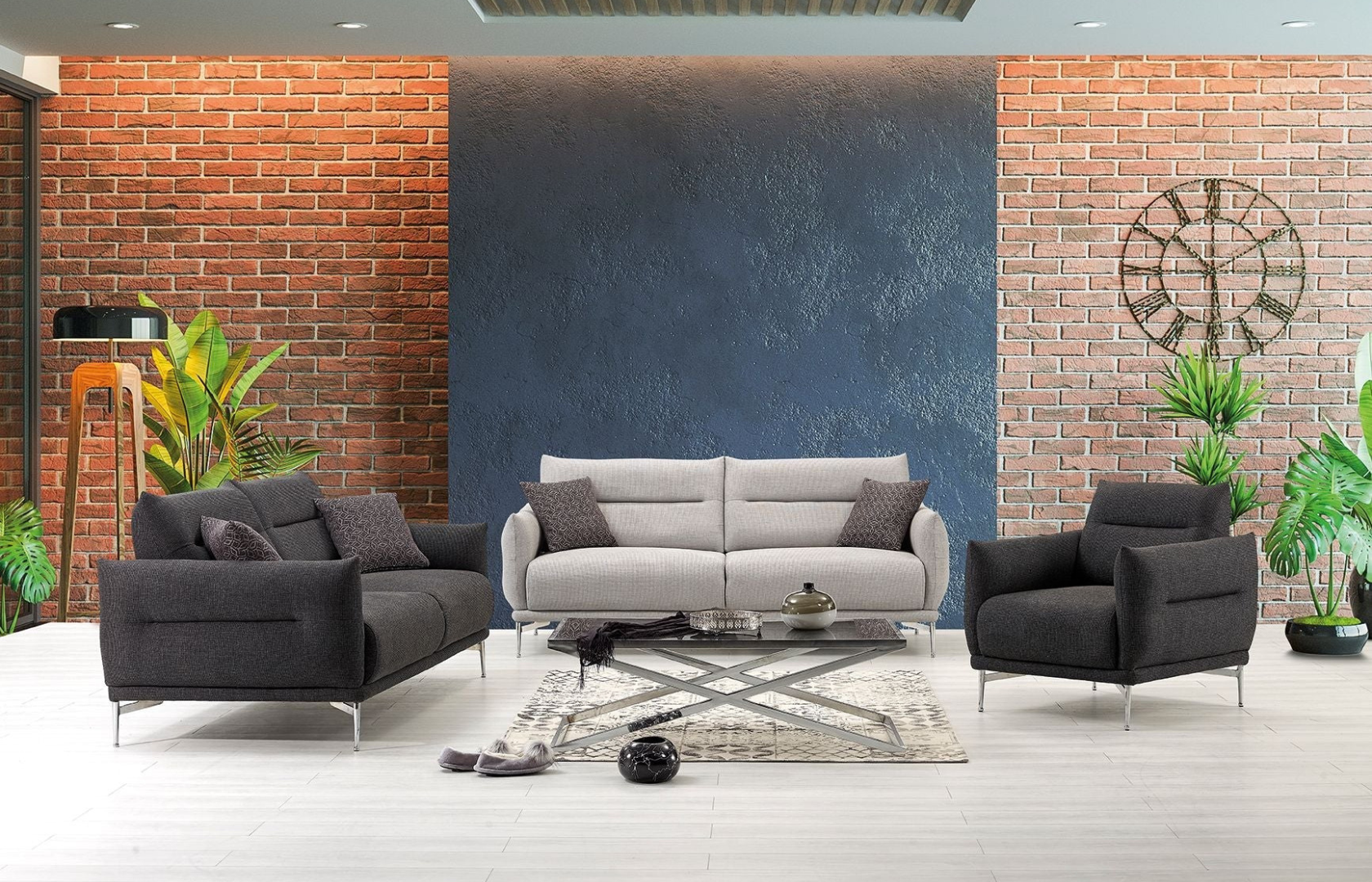Gloss 3-Sits Soffa - LINE Furniture Group