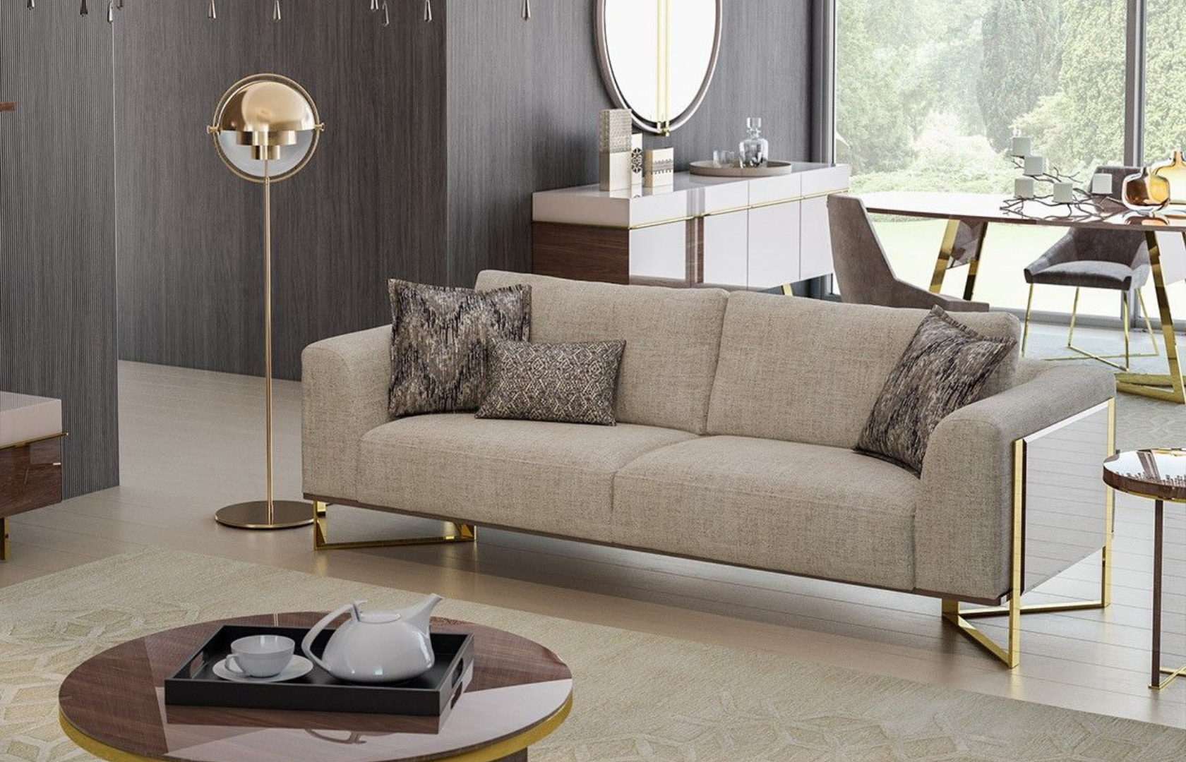 Aura 3-Sits Soffa - LINE Furniture Group